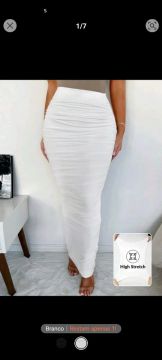 Saia branca longa