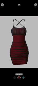 Vestido vinho - Tamanho P (adulto)