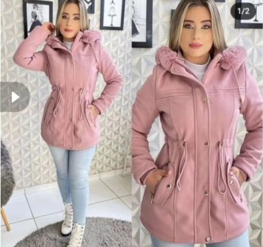 Casaco Feminino Rosa - seminovo