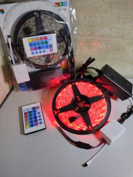 Fita LED RGB 5 Metros com Controle Remoto - Nova