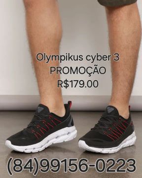 PROMOÇÃO TÊNIS ESPORTIVO OLYMPIKUS CYBER 3 ORIGINAL E COM GARANTIA R$179.00 AVISTA. 