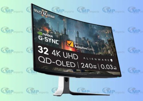 Loja MP Imports: Monitor Gamer Curvo Alienware, 32" 4K Qd-OLED, 240Hz, 0.03- NOVO- LAGRADO