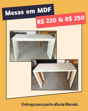 Mesas para computador em MDF (1.10m)