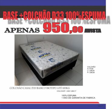 Base com colchão D33 casal / 10 