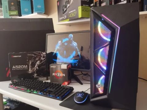 PC Gamer + Monitor 24pl Ryzen 7 5700g 16 gb Ram 1 ano de garantia