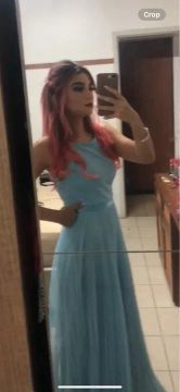Vestido de festa azul serenity