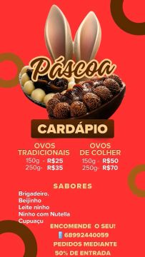Ovos de Páscoa Artesanais - Encomende já!