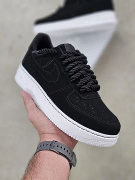 Tênis Nike Air Force Black Camurça 