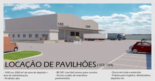 Pavilhão em complexo logístico, em Camobi