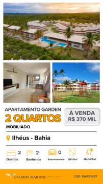 APARTAMENTO TÉRREO COM GARDEN, 2 QUARTOS (1 SUÍTE), EM 120,42M², COND. PRAIA DA PÉROLA - I