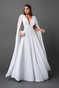 Vestido Longo Branco com brilho 
