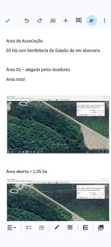 Terreno com área aberta de 1,05 hectares