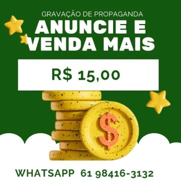 Propaganda para carro de som de publicidade