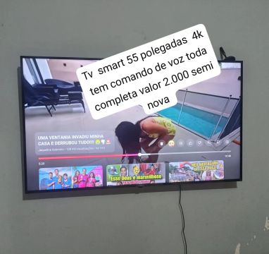Tv semi nova LG 55 polegadas 4k comando de voz 