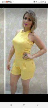 Macacão feminino amarelo