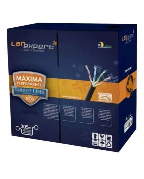 Caixa de Cabo de Rede Cat5E Lan Expert Turbo Bluecom Preto
