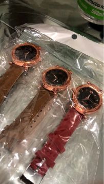 Relógios Femininos Rose Gold com Pulseiras de Couro