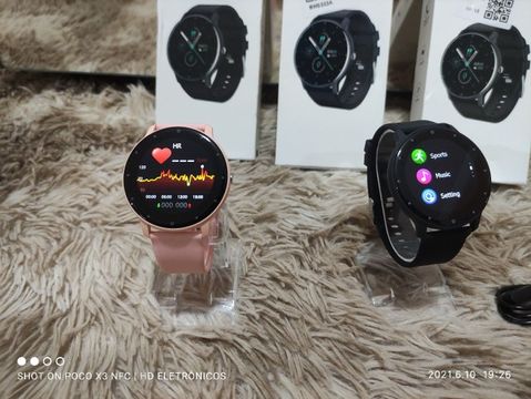 Smartwatch fitnes  esportivo com tela de toque total, ip67 à prova d'água 