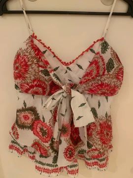 Top Floral Decote V linda!