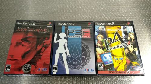 Shin Megami Tensei: Nocturne, Persona 3 Fes e Persona 4 para PS2 Novos