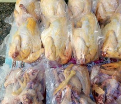 Frangos e Galinha caipira abatidos e limpos