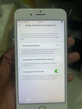iPhone 8 Plus - Saúde da Bateria 100%
