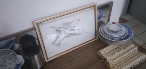 Quadro Star Wars X-Wing Ship Colécionavel da editora Salvat edição de 2013