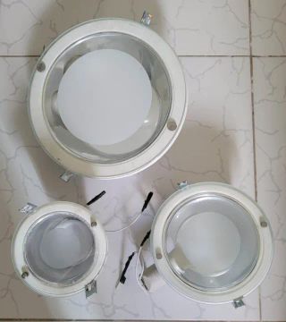 11 Luminárias em 3 tamanhos diferentes para embutir no teto de gesso