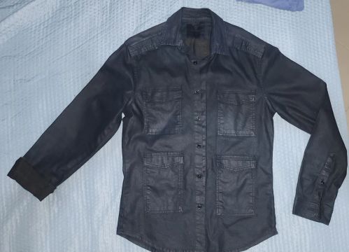Camisa Jeans Preta Masculina