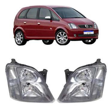 Farol Chevrolet Meriva Ss 2003 2004 A 2012 Mascara Cinza
