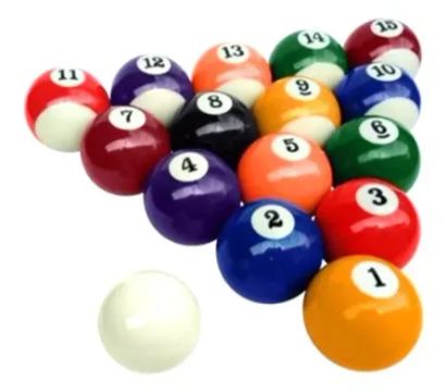 Bolas De Sinuca Bilhar Snooker Numeradas 16 Peças Western 52mm