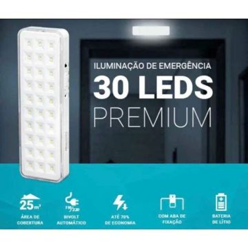  LUMINÁRIAS RECARREGÁVEL 30 LEDs