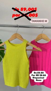 Blusa de tricô-  Rosa - Tamanho M
