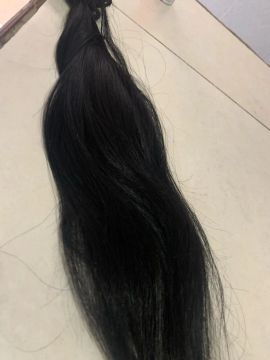 Cabelo humano virgem - Preto natural