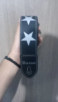 Alça de Guitarra Bass com Estampa de Estrelas