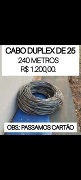 Vende-se Cabo Duplex de 25mm.