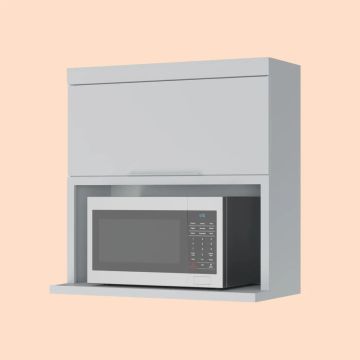 ARMÁRIO AÉREO MICROONDAS 1 PORTA BASCULANTE 100% MDF - MARQUESA