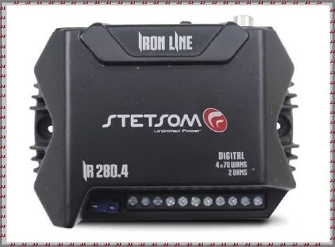 Som automotivo - Módulo amplificador de 280 watts 4 canais Stetson