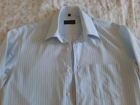 Camisa Social Adulto Azul Clara marca Aleatory