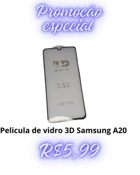 Película de Vidro 3D Samsung A20 - Promoção