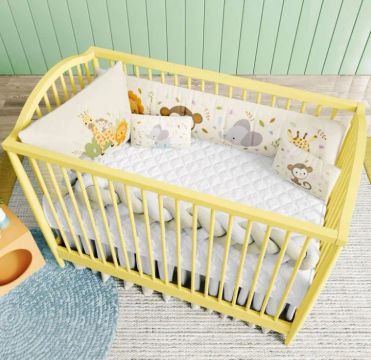 Enxoval e Ninho para Bebê com Desenho de Animais da Selva