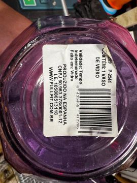 Vaso Decorativo de Vidro (Purple) valor unitário