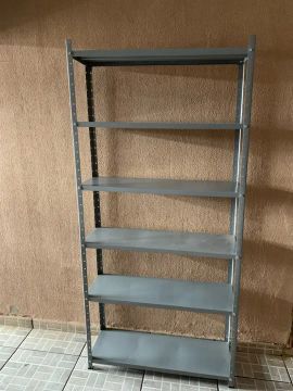 Estante de Metal Cinza 6 Prateleiras