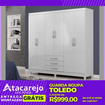 Guarda Roupa Casal Entrega E Montagem Grátis 