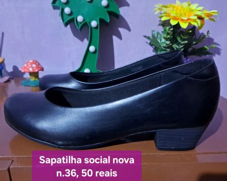 Sapatilha Social Nova Preta n.36