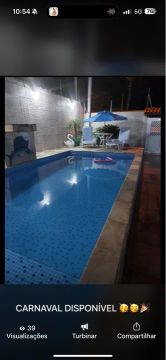 Casa Temporada com Piscina e Churrasqueira