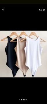 Bodys - kit de bory 3 peças - branco, preto e bege
