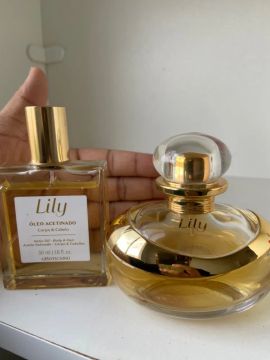 Kit Oleo acetinado e perfume Lily 