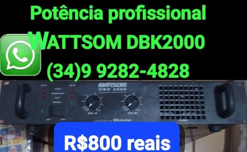 potencia profissional WATTSOM -DBK2000 "Bem Conservada"