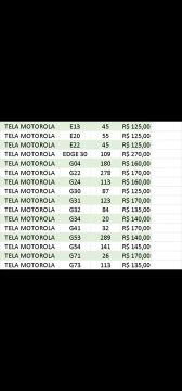 Tela Motorola original diversos modelos 